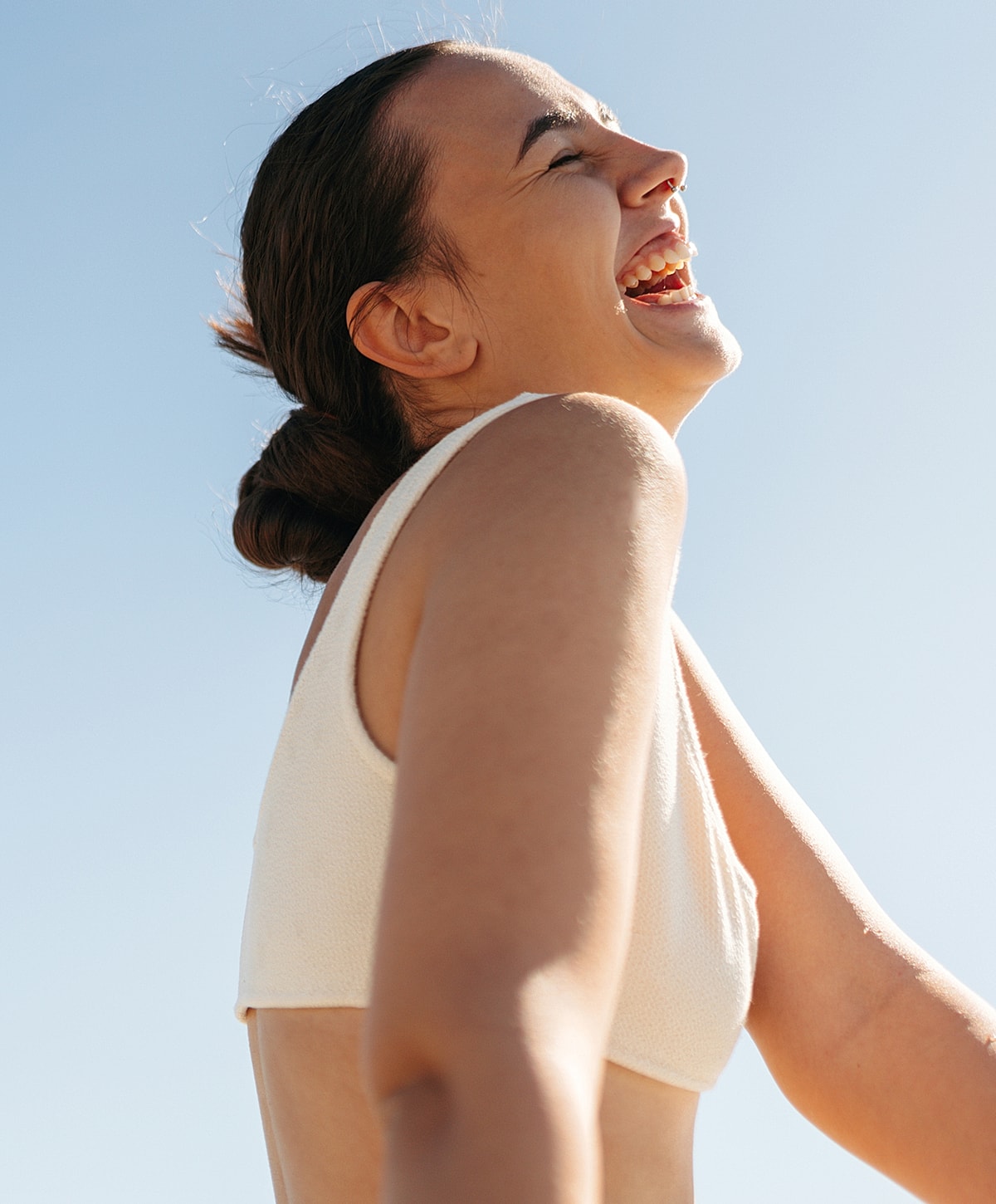 Facial grooming session between two individuals.