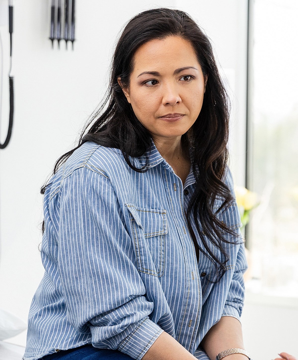 Facial grooming session between two individuals.