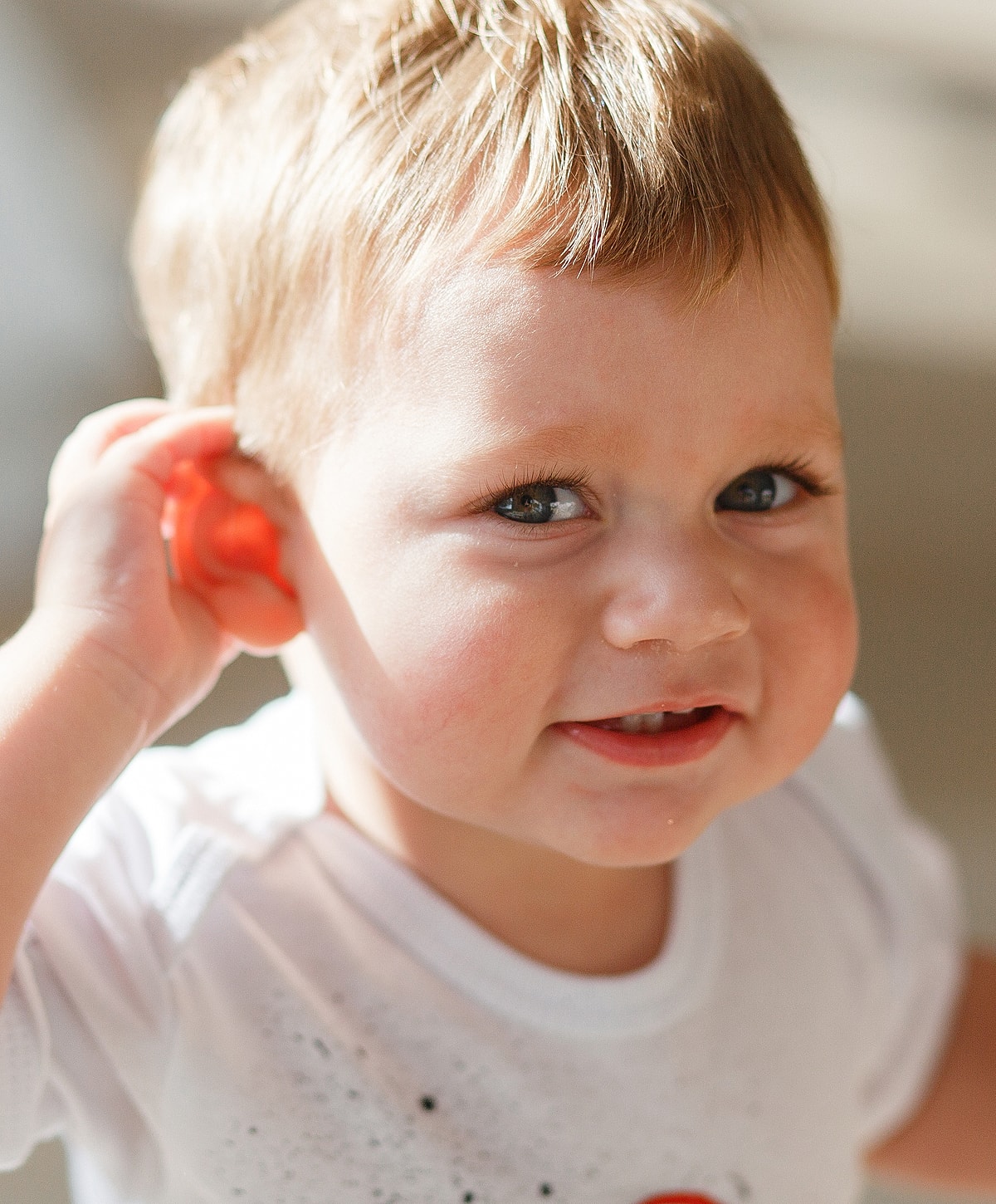 Facial grooming session between two individuals.