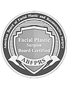 Facial plastic surgeon certification badge logo
