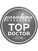 Pasadena Magazine Top Doctor award badge 2018