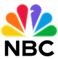 NBC logo with colorful peacock design.